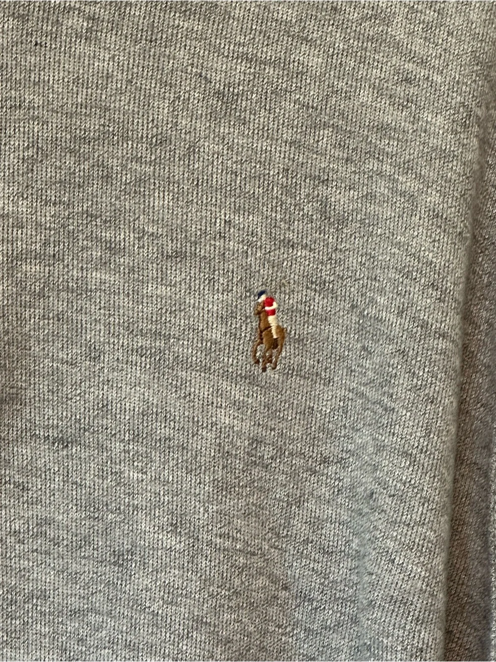 Polo Ralph Lauren Estate-Rib Quarter-Zip Pullover Gray Golf Size XL